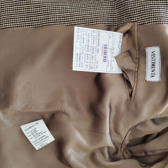 Vestmenta 3 Button Black/Goldish Tan Sportcoat - Picture 2 of 5
